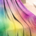 thumbnail image 3 of Rainbow Tie Dye Swirl Pattern Blanket,Comfortable Soft Flannel Throw Blanket,All Season,Warm Lightweight Blankets for Sofa Bed Couch Living Room Chair,30"x40", 3 of 4