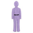 thumbnail image 4 of TiaoBug Kids Snow Suit for Girls One Piece Ski Suit Hooded Jumpsuit Waterproof Mountaineering Hiking Overalls Light Purple 14, 4 of 7