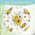 thumbnail image 5 of Sunflower Butterfly Round Table Cloth 60 Inch,Watercolor Floral Tablecloth Waterproof Stain Wrinkle Resistant Washable Circle Table Cover for Home Kitchen Dining Room Party Outdoor Picnic, 5 of 6