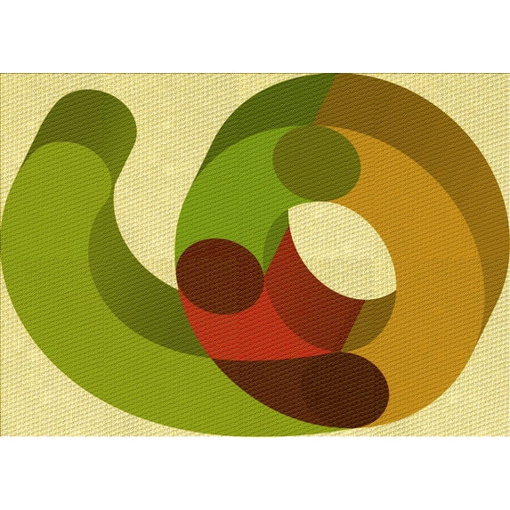 Ahgly Company Machine Washable Indoor Rectangle Transitional Metallic Gold Area Rugs, 2' x 3'