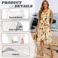 thumbnail image 6 of FUIALDOLG Fall Maple Leaf Summer Dress for Women Lady Pumpkin Hummingbirds Dress Casual Tiered Sundresses with Pockets Happy Thanksgiving Holiday Party Dresses,3XL, 6 of 7