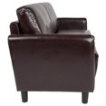 thumbnail image 2 of Candler Park Upholstered Sofa in Brown Leather, 2 of 6