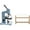 Blue, variant on 1/12 Scale Miniature Microscope with Miniature Test Tubes Realistic Mini Microscope Model for DIY Micro Landscape Ornament Mini House Decoration,Set B
