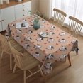 thumbnail image 2 of Beige Cow Heart Pattern Rectangle Tablecloth 60"x84",Waterproof Polyester Rectangle Table Cloth, Wipeable Spillproof Polyester Tablecloth for Dining, Camping, Indoor and Outdoor, 2 of 5