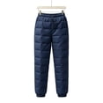 thumbnail image 5 of Ghalytn Women's Quilted Padded Winter Jogger Pants - Drawstring Warm Cuffed Ankle Trousers with Pockets, 5 of 6