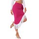 thumbnail image 4 of Falda Bodycon con Flecos Inspire Chic para Mujeres, Falda Midi con Cintura Ajustable y Arrugas Asimétricas, Color Rosa Fucsia, Talla M, 4 of 6