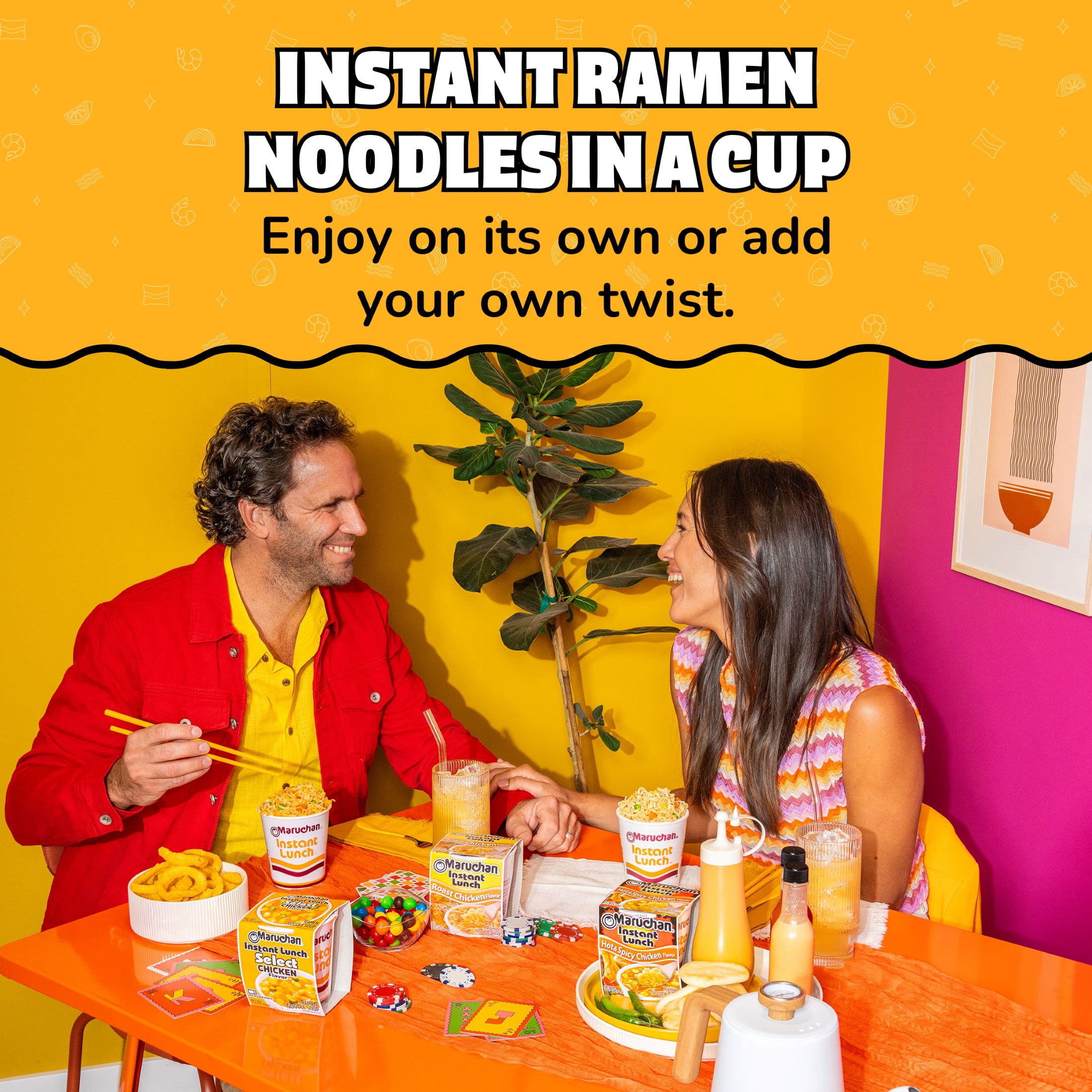 Maruchan Instant Lunch Ramen Noodles, Hot & Spicy Chicken Flavor, 2.25 oz Cup