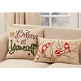 thumbnail image 3 of Fennco Styles Holiday Believe in Yourself Decorative Throw Pillow 18" W x 18" L - Natural Cotton Cushion for Christmas, Couch, Living Room, Bedroom Décor and Special Occasion, 3 of 4