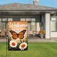 thumbnail image 3 of Amhnf Welcome Butterfly And Flowers Garden Flag For Home Outdoor Garden Yard Decor 12x18 inch, 3 of 5