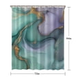thumbnail image 5 of Green Purple Gold Marble Pattern Shower Curtain 72"x84" ,Bathroom Decorative Shower Curtains Set with 12 Hooks,Modern Waterproof Washable Shower Curtain, 5 of 6