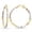 Three-Tone-40MM, variant on LeCalla 925 Sterling Silver Earrings for Women | Rose-Gold & Yellow-Gold Plated Silver Hoops