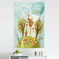 thumbnail image 1 of Cartoon Tapestry, House and Nature with Together is Our Place to Be Typography Print, Fabric Wall Hanging Decor for Bedroom Living Room Dorm, 5 Sizes, Multicolor, by Ambesonne, 1 of 1