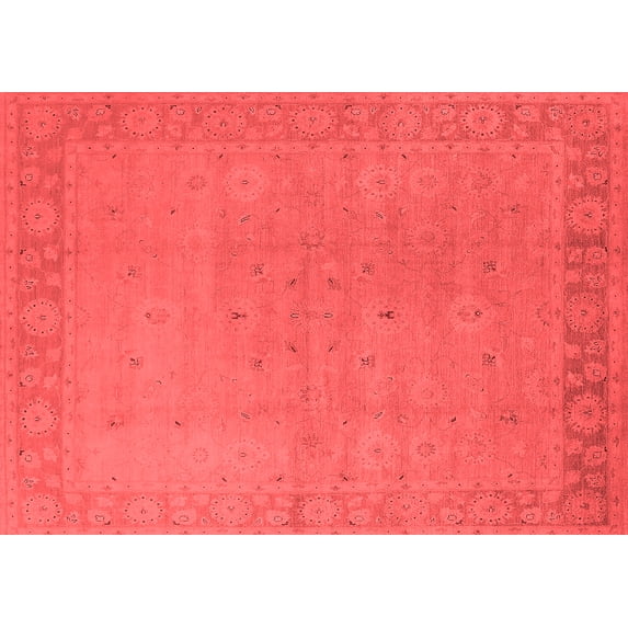Ahgly Company Indoor Rectangle Oriental Red Traditional Area Rugs, 8' x 12'