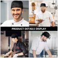 thumbnail image 4 of Arborister Black Chef Hats Kitchen Cooking Cap Restaurant Working Hats (Black), 4 of 10