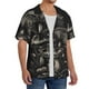 thumbnail image 2 of Fotbe Monochrome Mushroom Artwork Camisa Estampada de Manga Corta para Hombre, Casual de Verano, Estilo Playero, Sin Arrugas-Medium, 2 of 5