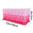 thumbnail image 2 of XIA0LE 6ft Pink Table Skirt For Rectangle Round Tables Chiffon Table Cloth, Birthday Party Decorations Baby Shower Girls Parties Cake Dessert Table Decorations Ruffle Table Skirting, 2 of 8