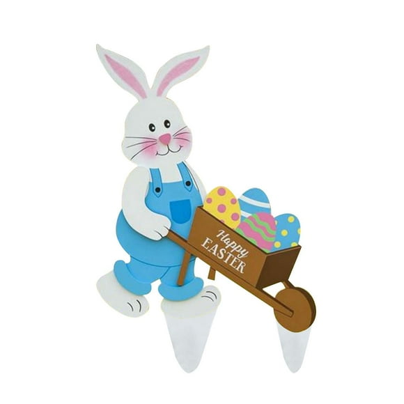 Binwennn Metal Flowers for Garden on Stake Custom Yard Signs with Sign Garden 17in Garden Outdoor Easter Decoration With Cute Animal Garden Logo Garden Party Supplies Wooden Products For