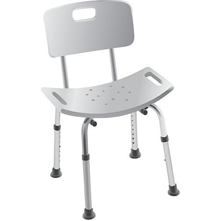 Secure Adjustable Shower And Bath Chair With Seat Back Tool Free Assembly One Year Warranty