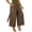 Brown, variant on Women's Solid Color Cargo Pants with Pockets Breathable Wide Leg Wrap Slit Pants Casual Versatile Spring Summer Fall