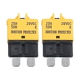 thumbnail image 1 of Unique Bargains 2 Pcs Circuit Breaker Blade Style Fuse 20A 28V Manual Resettable for Car Marine Metal Yellow, 1 of 6