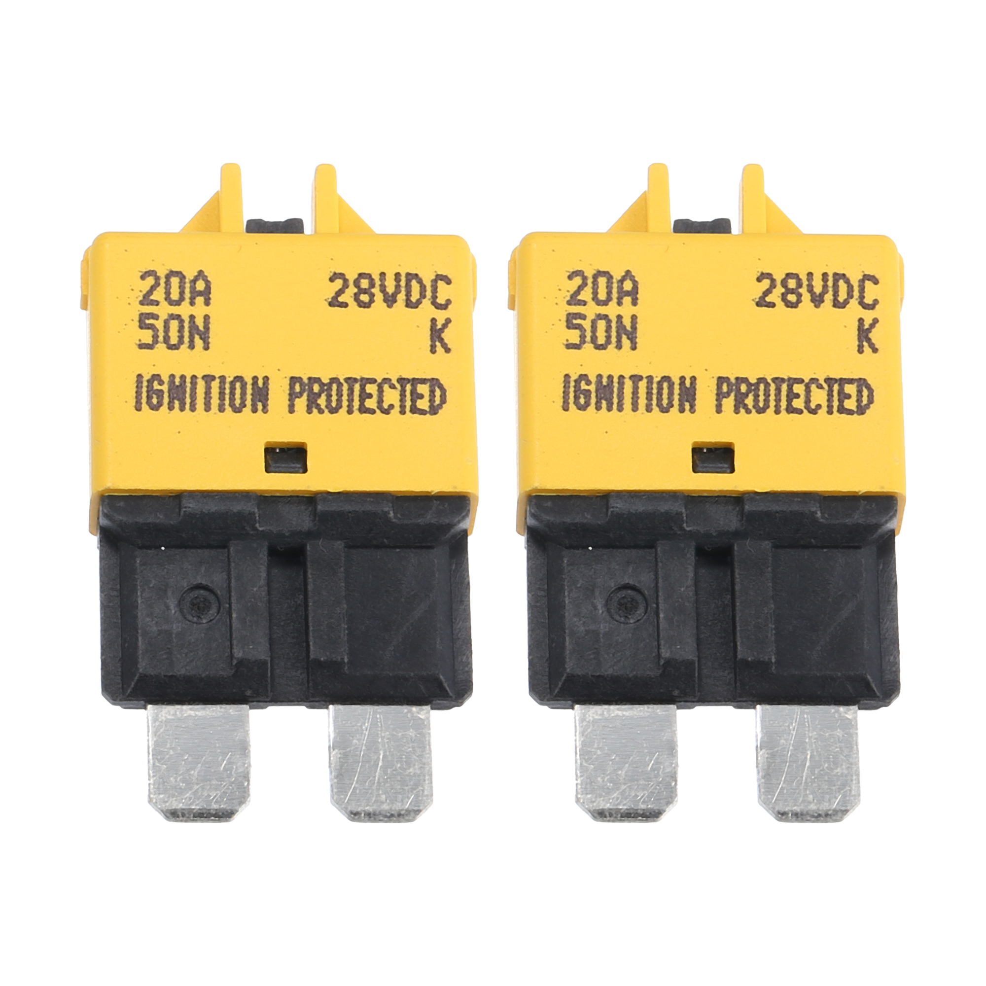 Lot De 5 Fusibles PAL Rouges 50A 32V - Pour Voiture, Moto, Bateau - Type à Bornes Fourchues