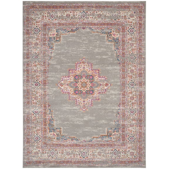 12' X 18' Blue Moroccan Power Loom Distressed Area Rug