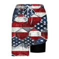 thumbnail image 6 of Axiiglly Mens Shorts 4th of July Swim Trunks Independence Day Bathing Suit Patriotic Casual Plus Size Shorts with Liner Flag Print Elastic Waist Board Shorts, 6 of 6