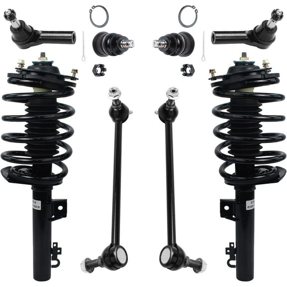 Detroit Axle - Front Struts Sway Bar Links Outer Tie Rods Lower Ball Joints Replacement for 1996-2005 Ford Taurus Mercury Sable - 8pc Set