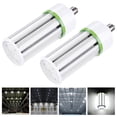 thumbnail image 2 of DELight 60W LED Corn Light Bulb 5000K Daylight White E26 Garage Factory Warehouse 2 Pack, 2 of 8
