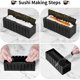 thumbnail image 4 of Kit para hacer sushi, 10 moldes para sushi, kit de preparación de sushi, juego de rollo de arroz, kit de sushi, fabricante de sushi, juego completo de cocina, adecuado para principiantes, 4 of 5