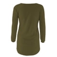 thumbnail image 4 of Frontwalk Ladies Sweater Winter Warm Pullover Long Sleeve Jumper Tops Work Cozy Sweaters Solid Color Army Green 3XL, 4 of 5