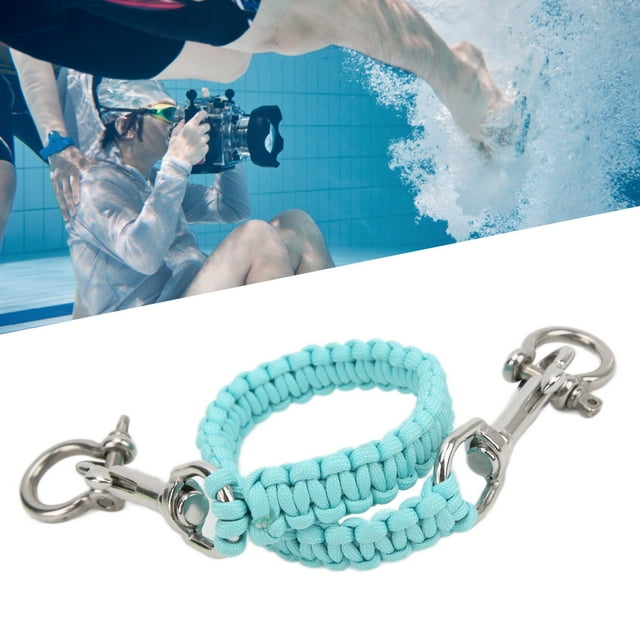 Noctilucence Diving Camera Handle Rope, Strong Rustproof 316 Stainless Steel, for Underwater Photography with Parachute Cord