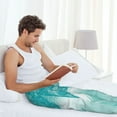 thumbnail image 5 of Sikiie Teal Turquoise 1 Pajama Pants Men, PJ Bottoms, Sleep & Lounge Pants-Small, 5 of 6