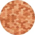 thumbnail image 1 of Ahgly Company Machine Washable Indoor Round Transitional Orange Area Rugs, 7' Round, 1 of 7