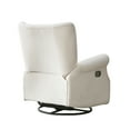 thumbnail image 3 of Second Story Home Alice Upholstered Wingback Swivel Tufted Recliner- Cream, 3 of 10