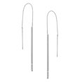 thumbnail image 1 of 14K White Gold Threader Bar Earrings, 1 of 1