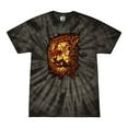 thumbnail image 1 of Wild Bobby, Fire Lion Face, Animal Lover, Tie-Dye Tees, Spiral Black, Large, 1 of 3