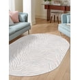 thumbnail image 3 of Unique Loom Finsbury Collection Area Rug - Meghan (5' 3" x 8' Oval Gray and Ivory), 3 of 10