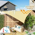 thumbnail image 6 of Jane Stone Sun Shade Sail Canopy 10'X14'X17.2'Customized Triangle Shade Cloth Canopy Tent for Outdoor UV Protection，Beige, 6 of 7