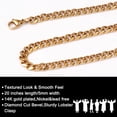 thumbnail image 2 of TURANDOSS Graduation Gifts for Him Chunky Cuban Link Chain for Men Gold Plated/Stainless Steel/Black Graduation Necklace Graduation Gifts for Him, 2 of 7