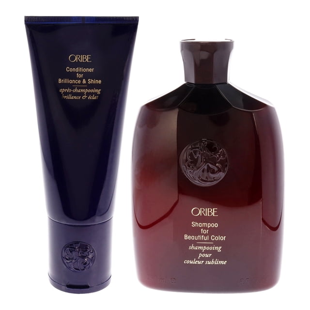 Acondicionador para brillo y resplandor y champú para un hermoso kit de color de Oribe para unisex: kit de 2 piezas: acondicionador de 6,8 oz y champú de 8,5 oz