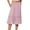Pink, variant on LADIGASU Women Solid Color Casual High Waist Tiered Skirts With Pockets