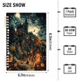 thumbnail image 3 of WOBOGO Pumpkinhead Castle Notebook College Horizontal Grid Paper Ink Spill Resistant Water Resistant Cover 8.3x5.7x0.4in, 3 of 8