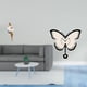thumbnail image 2 of Figura de resina de una chica estética, escultura de arte abstracto con mariposa. Reloj de pared acrílico silencioso, decorativo para oficina o comedo, 2 of 8