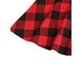 thumbnail image 6 of Seyurigaoka Toddler Girl Christmas Dress Long Sleeve Bow Front Plaid Dress, 6 of 8