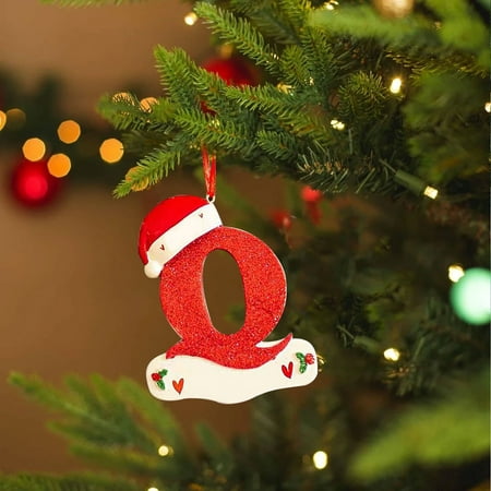 

Up to 50% Off Dvkptbk Christmas Little Red Hat Letter Pendant DIY Writable Name 26 Letter Pendant