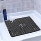 thumbnail image 5 of Tapete antideslizante para la ducha | Alfombra grande de ventosa para bañera | Cuadrados de gel de sílice | Drenaje rápido, lavable a máquina | Azul, Plata | Felpudo moderno de 21x21 en interior, 5 of 7