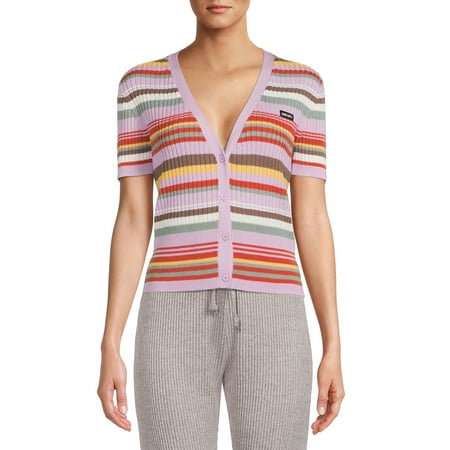 Kendall + Kylie Junior' Ribbed Cardigan with Short Sleeves