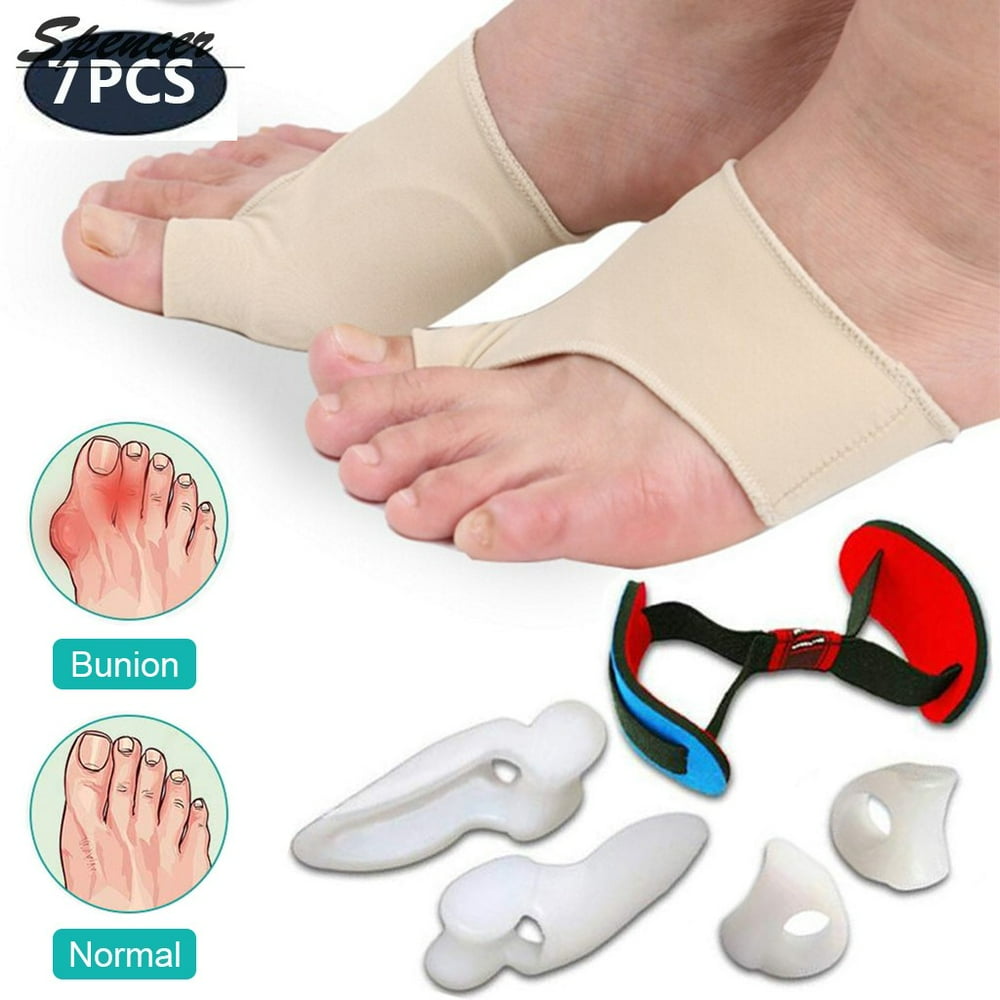 Spencer 7pcs/Set Silicone Gel Bunion Corrector Kit Toe Separators Foot