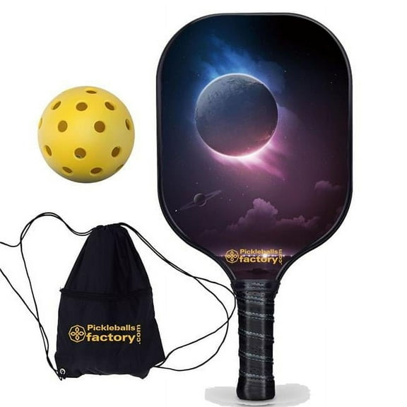 Pickleball Factory PB00014-9-G Rackets Pickleball - The Moon Beginners Pickleball Near Me - Best Pickleball Paddles 2020 for Beginners, Glassfiber Graphite